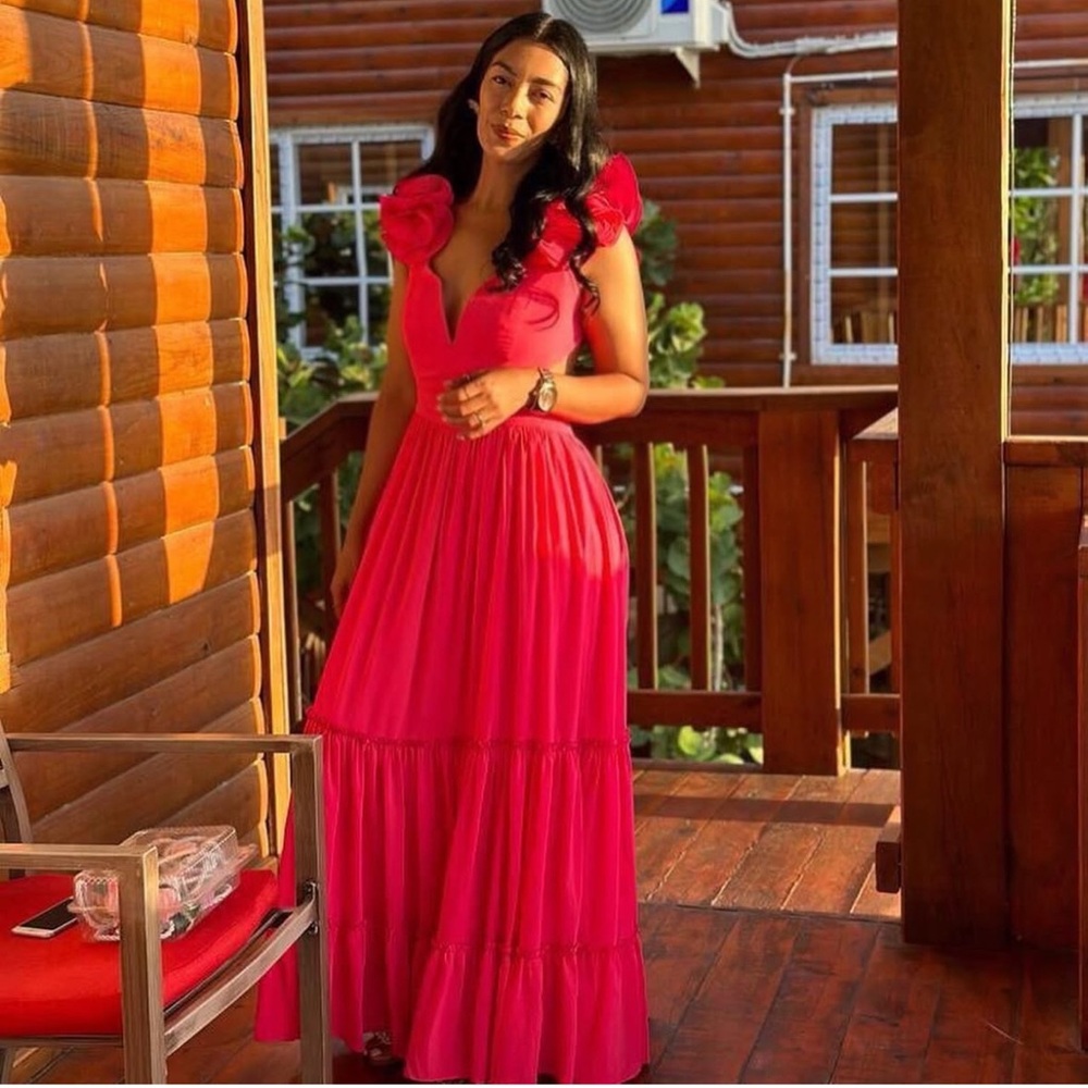 Elegant Pink Evening Gown - Picture 3 of 3